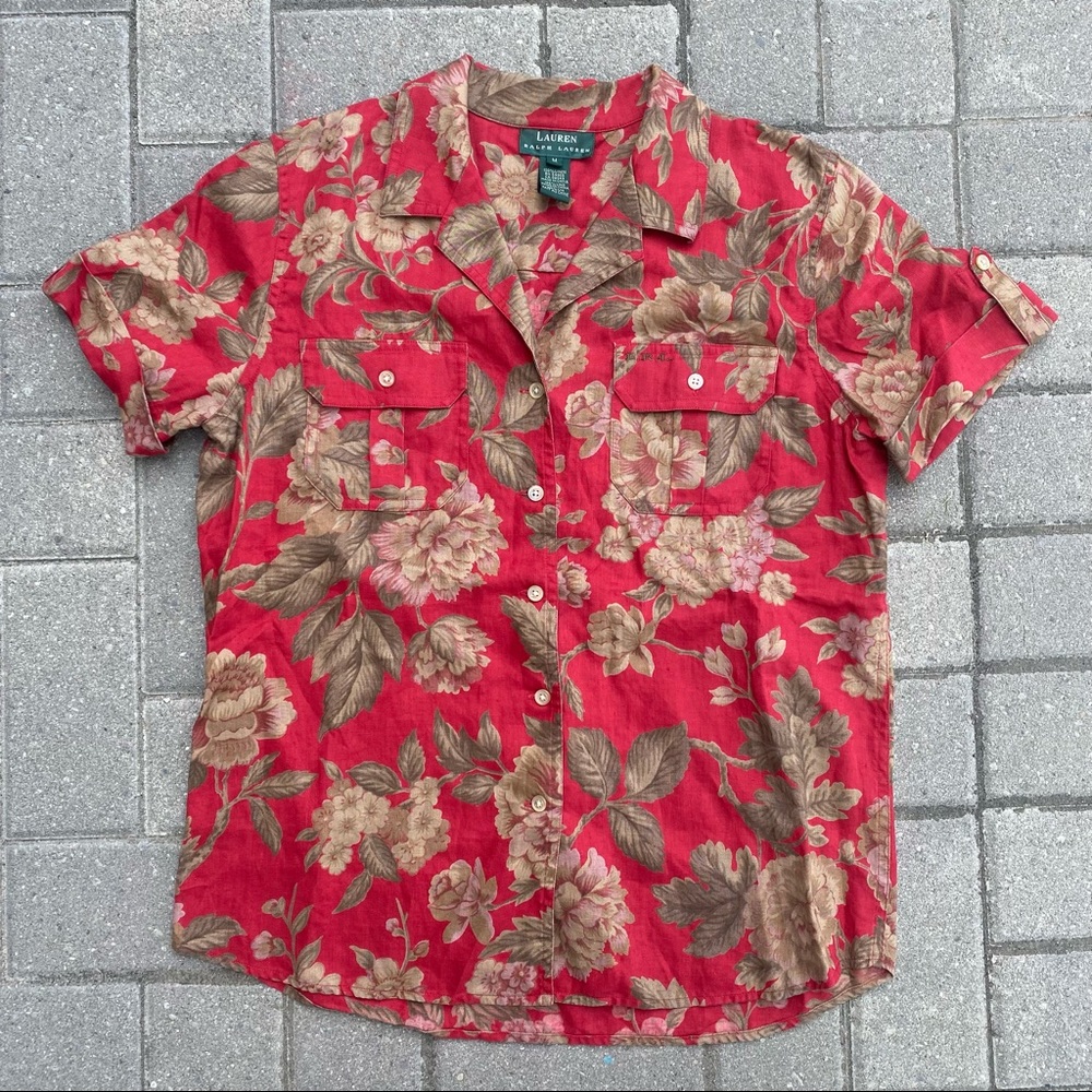 Vintage Ralph Lauren Linen Safari Style Shirt